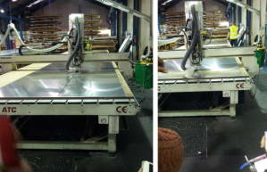 cnc machine cutting the sheet of metal
